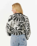 Artist Of The Search - Ty Williams Jacquard Crew - Black Women's Hoodies & Sweatshirts Rip Curl Women 