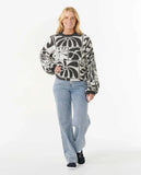 Artist Of The Search - Ty Williams Jacquard Crew - Black Women's Hoodies & Sweatshirts Rip Curl Women 