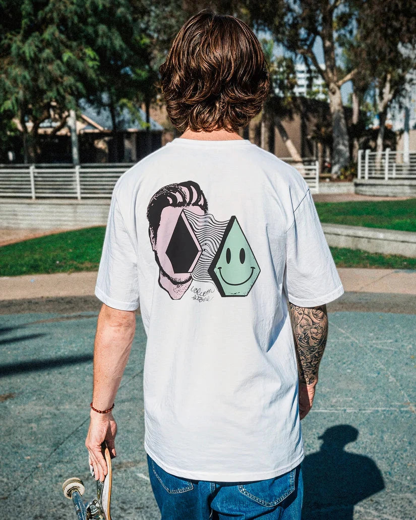 Aura T-Shirt - White Men's T-Shirts & Vests Volcom S 