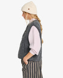 Be Happy Vest - Black Sands Women's Hoodies & Sweatshirts Billabong 