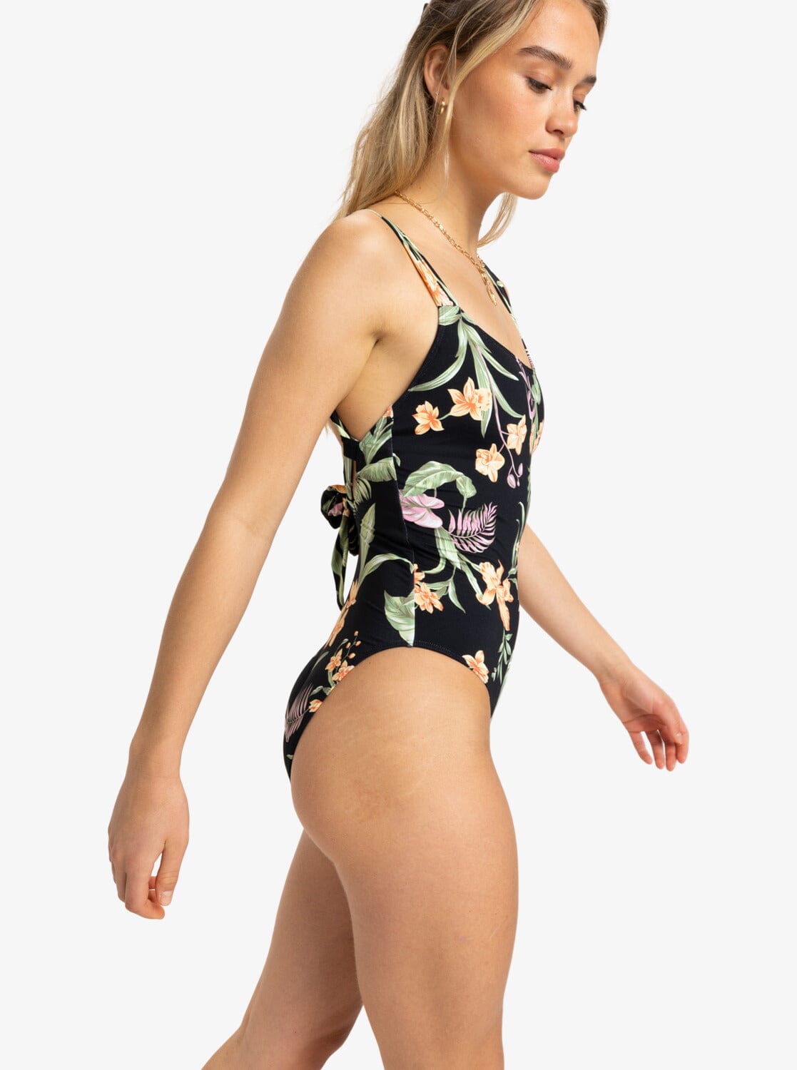 Beach Classics One Piece Swimsuit - Anthracite Island Escape Women's Swimsuits & Bikinis roxy 