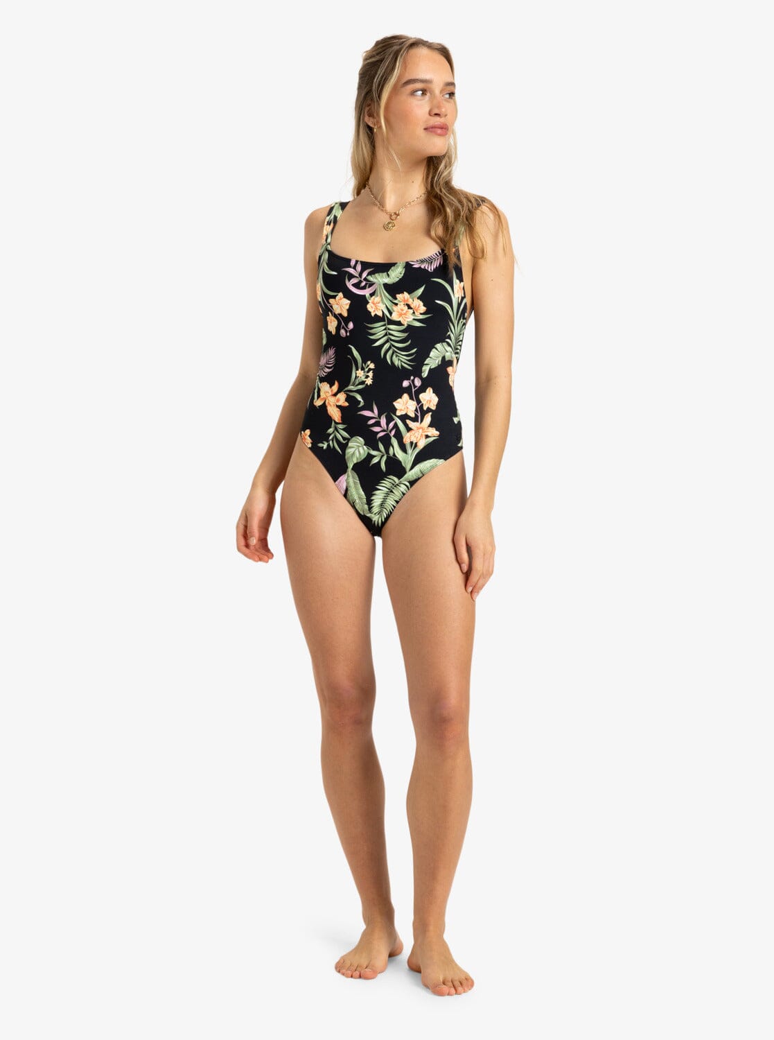Beach Classics One Piece Swimsuit - Anthracite Island Escape Women's Swimsuits & Bikinis roxy S 