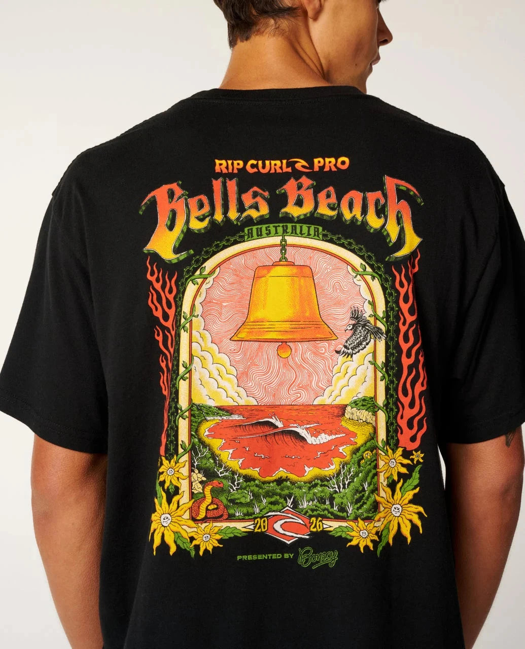 Bells Pro 26 Event Tee - Black Men's T-Shirts & Vests Rip Curl 