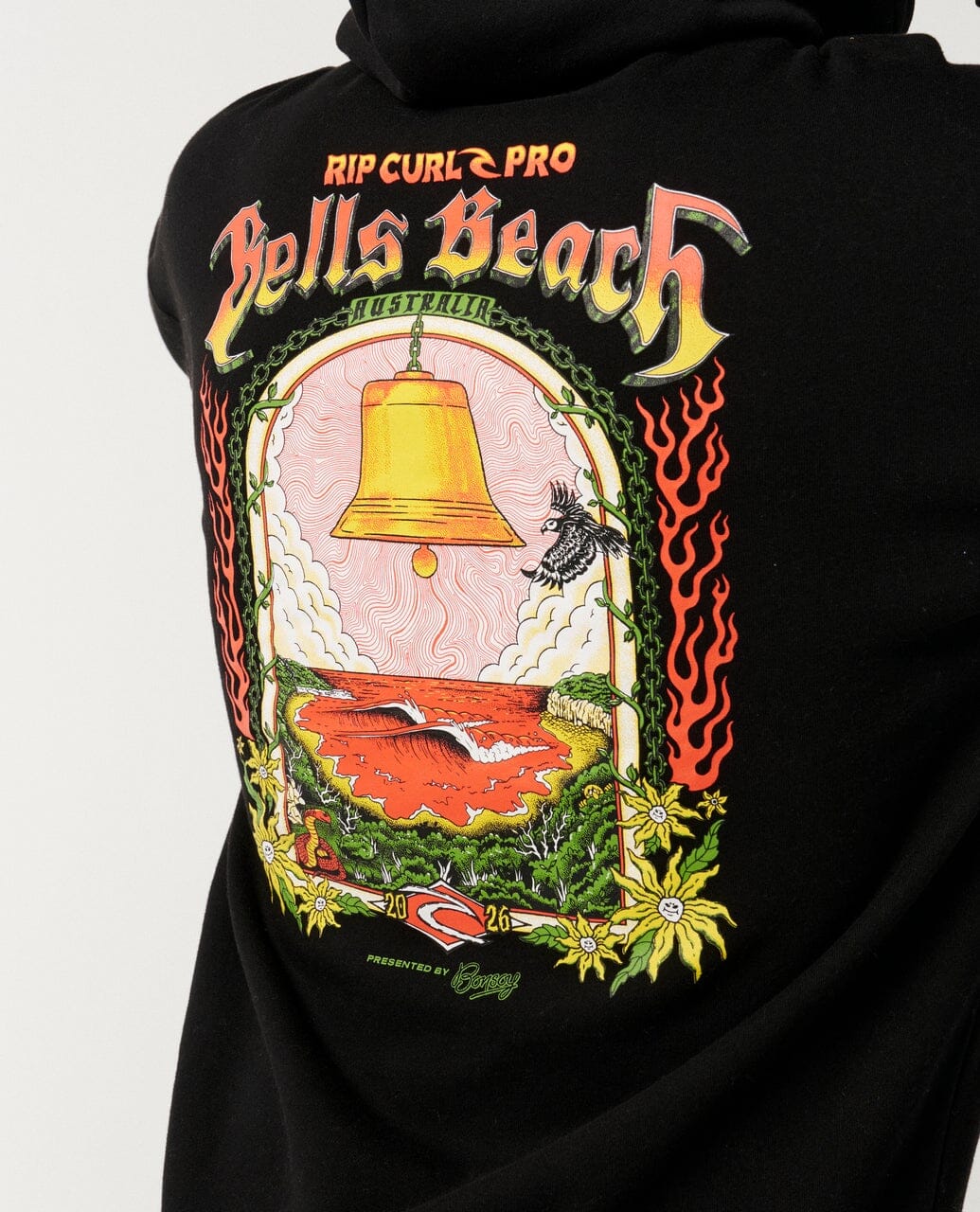 Bells Pro 26 Hood - Black Men's Hoodies & Sweatshirts Rip Curl 
