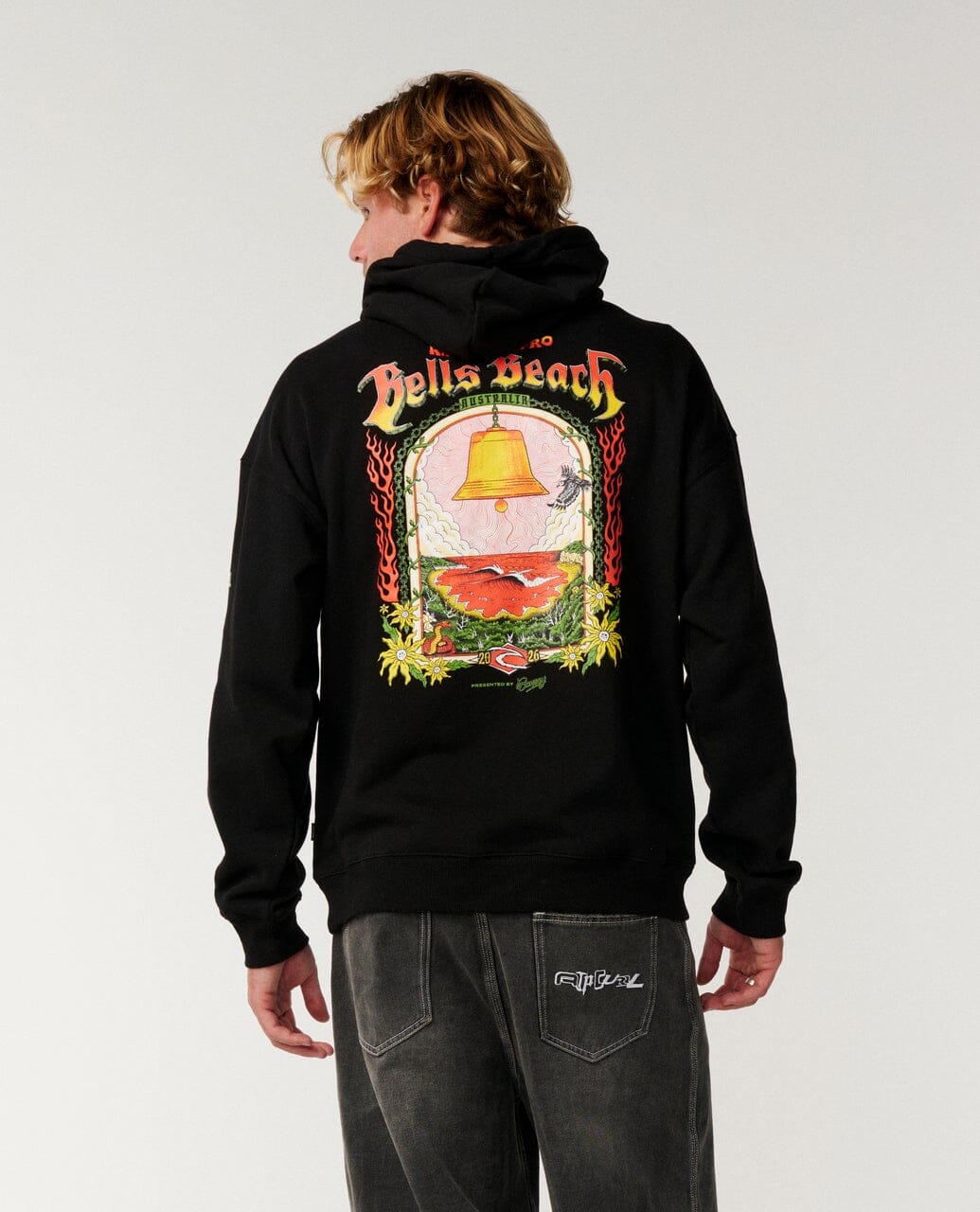 Bells Pro 26 Hood - Black Men's Hoodies & Sweatshirts Rip Curl 