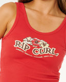Bells Tank - Deep Red Women's T-Shirts and Vest Tops Rip Curl Women 