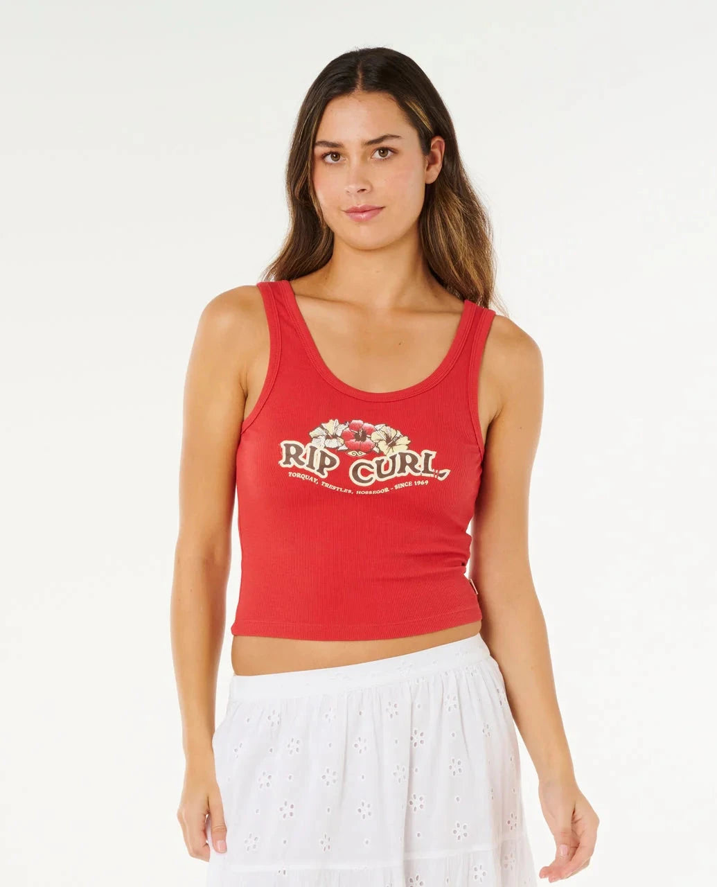 Bells Tank - Deep Red Women's T-Shirts and Vest Tops Rip Curl Women XS 