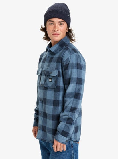Bering Strait Check Shirt (XL) - China Blue Northsea Plaid Men's Shirts & Polos Quiksilver 