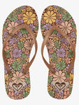 Bermuda Sandals - Brown Combo Women's Flipflops,Shoes & Boots Roxy UK 4 