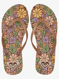 Bermuda Sandals - Brown Combo Women's Flipflops,Shoes & Boots Roxy UK 4 