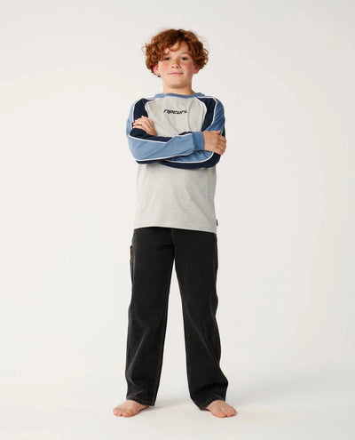 Boys Archive Sandman Panel LS Tee - Grey Marle Children's Tees Rip Curl 