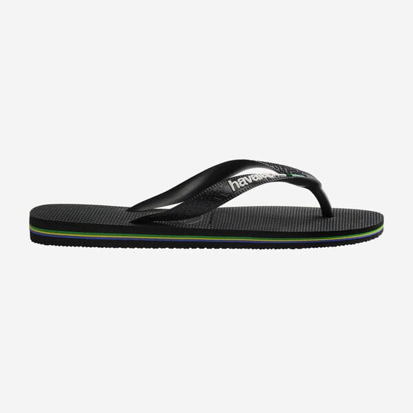 Brasil Logo - Black/Black Men's Shoes & Flip Flops Havaianas 