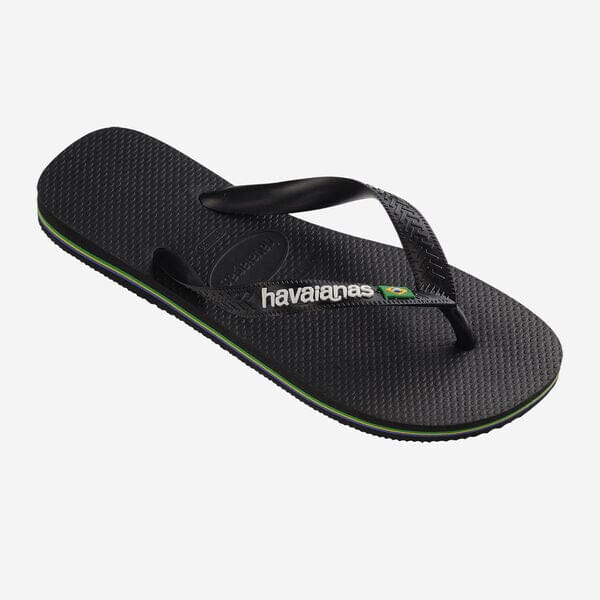 Brasil Logo - Black/Black Men's Shoes & Flip Flops Havaianas 