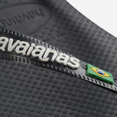 Brasil Logo - Black/Black Men's Shoes & Flip Flops Havaianas 
