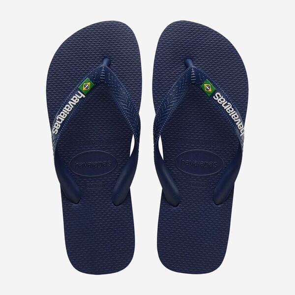 Brasil Logo - Navy Blue Men's Shoes & Flip Flops Havaianas UK 6/7 