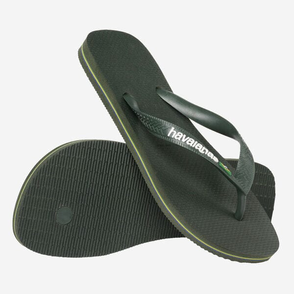 Brasil Logo - Olive Green/Olive Green Men's Shoes & Flip Flops Havaianas 