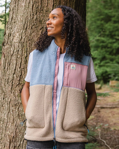 Fairbanks Sherpa Gilet - Faded Denim/Simply Taupe