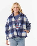 Cala Nights Check Jacket - Blue Women's Jackets Rip Curl Women 