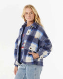 Cala Nights Check Jacket - Blue Women's Jackets Rip Curl Women 