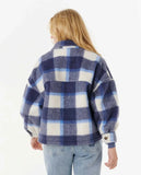 Cala Nights Check Jacket - Blue Women's Jackets Rip Curl Women 