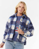 Cala Nights Check Jacket - Blue Women's Jackets Rip Curl Women 