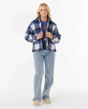 Cala Nights Check Jacket - Blue Women's Jackets Rip Curl Women 
