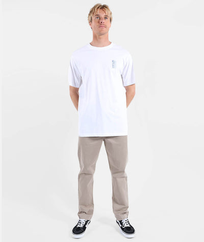 Cave Tee - White Men's T-Shirts & Vests Oxbow 