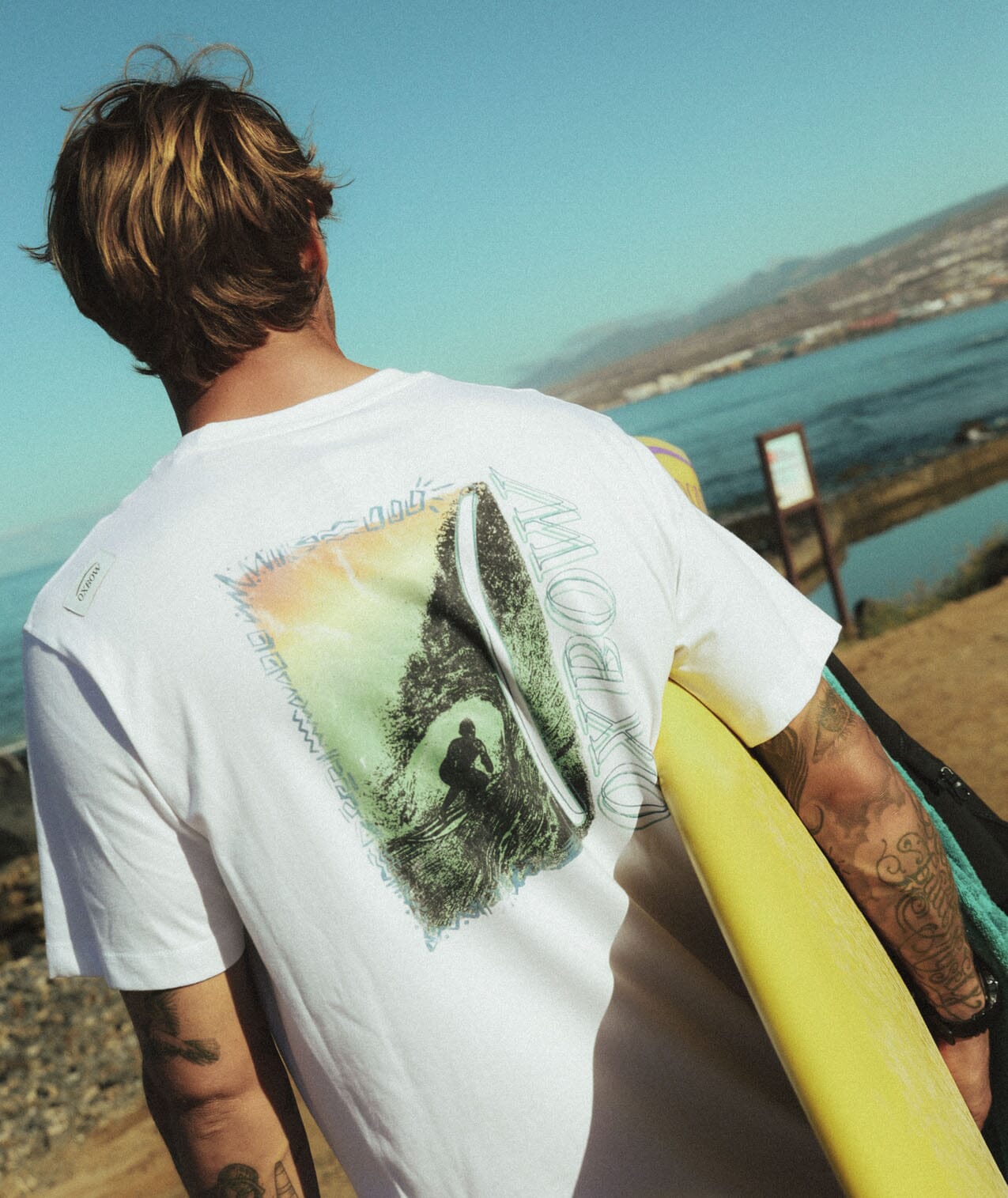 Cave Tee - White Men's T-Shirts & Vests Oxbow 