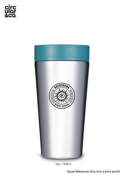 Circular Stainless Steel Bathsheba Surf Travel Mug, 12oz (340ml) - Aqua Cups & Flasks Circular&Co. 