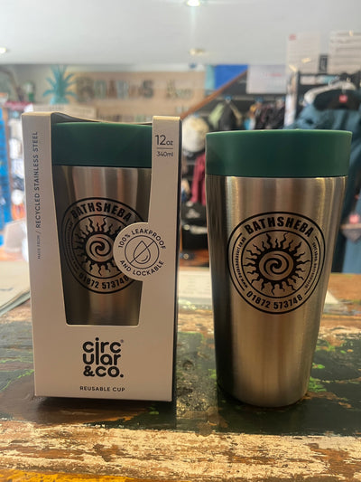 Circular Stainless Steel Bathsheba Surf Travel Mug, 16oz (454ml)- Aqua Cups & Flasks Circular&Co. 