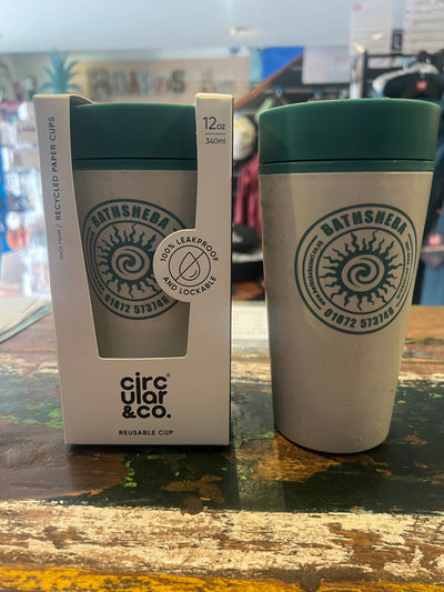 Circular&Co. Bathsheba Surf Reusable Coffee Cup, 12oz (340ml) - Aqua Cups & Flasks Circular&Co. 