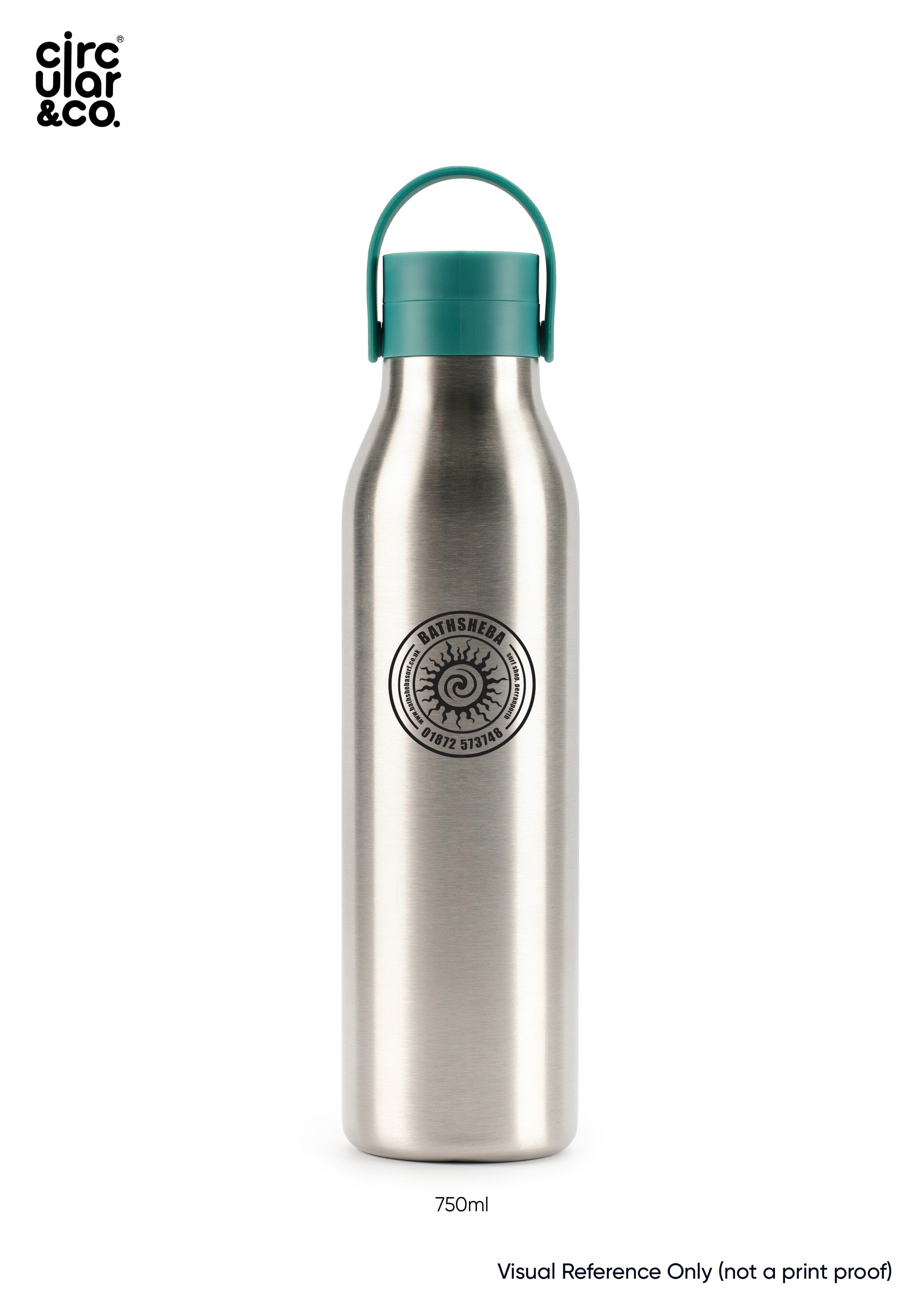 Circular&Co. Bathsheba Surf Reusable Water Bottle (750ml) - Aqua Cups & Flasks Circular&Co. 
