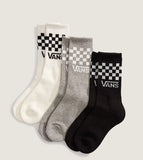 Classic Check Crew Sock - Black (3 Pairs) Men's Socks Vans 5.5 - 8 