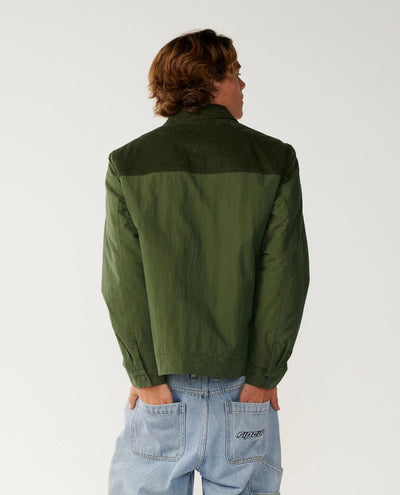 Classic Surf Cord Puffer Jacket - Dark Olive Men's Jackets Rip Curl 