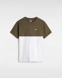 Colorblock T-Shirt - White/Grape Leaf Men's T-Shirts & Vests Vans S 