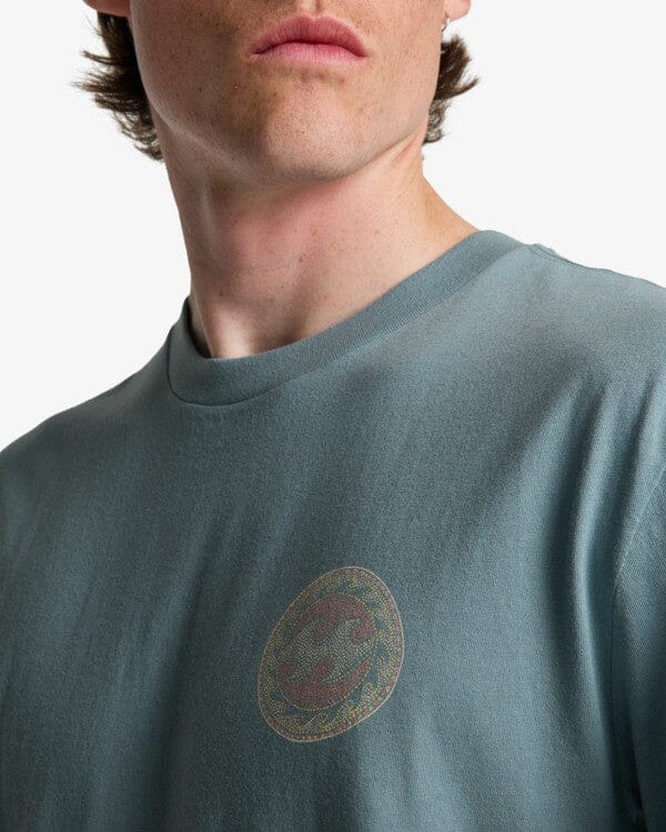 Crayon Wave Tee - Washed Blue Men's T-Shirts & Vests Billabong 