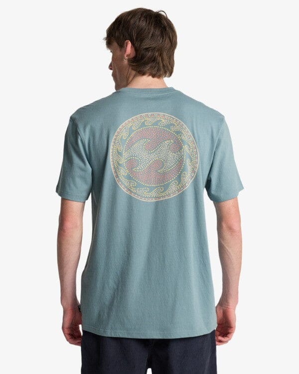 Crayon Wave Tee - Washed Blue Men's T-Shirts & Vests Billabong 