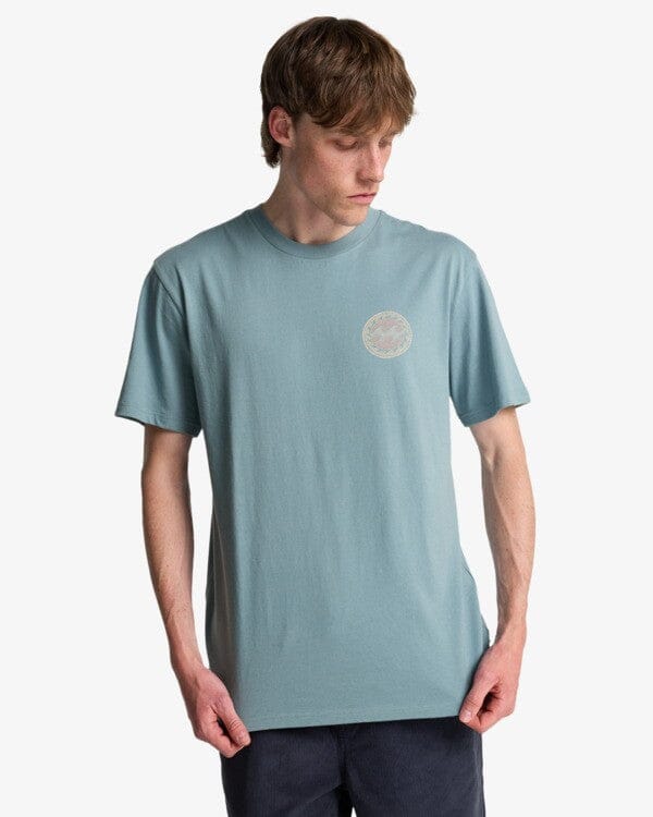 Crayon Wave Tee - Washed Blue Men's T-Shirts & Vests Billabong S 
