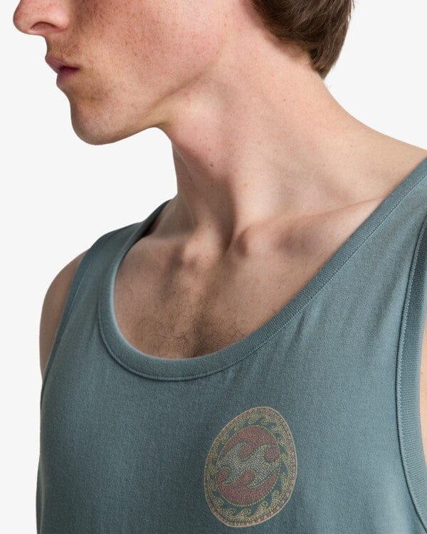 Crayon Wave Vest - Washed Blue Men's T-Shirts & Vests Billabong 