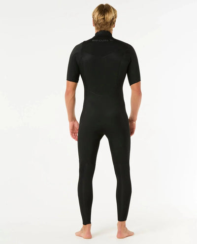 Dawn Patrol 2/2 Short Sleeve Chest Zip Wetsuit - Black Wetsuits Rip Curl 