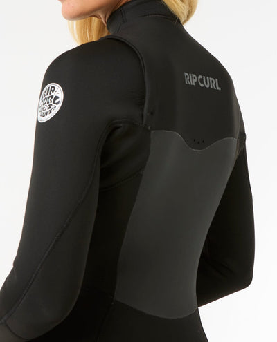 Dawn Patrol 3/2 Chest Zip Wetsuit - Black (2025) Women's wetsuits Rip Curl Women 