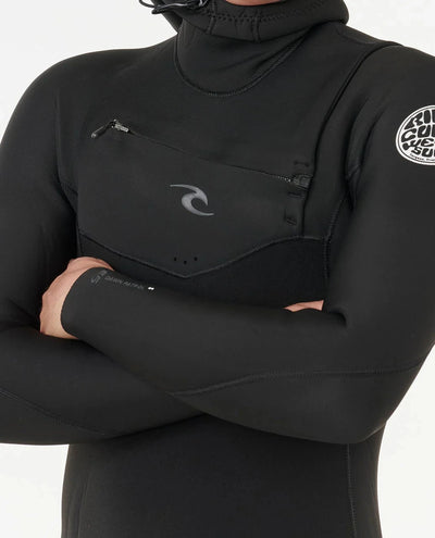 Dawn Patrol 5/4 Hooded Chest Zip Wetsuit - Black (2026) Wetsuits Rip Curl 