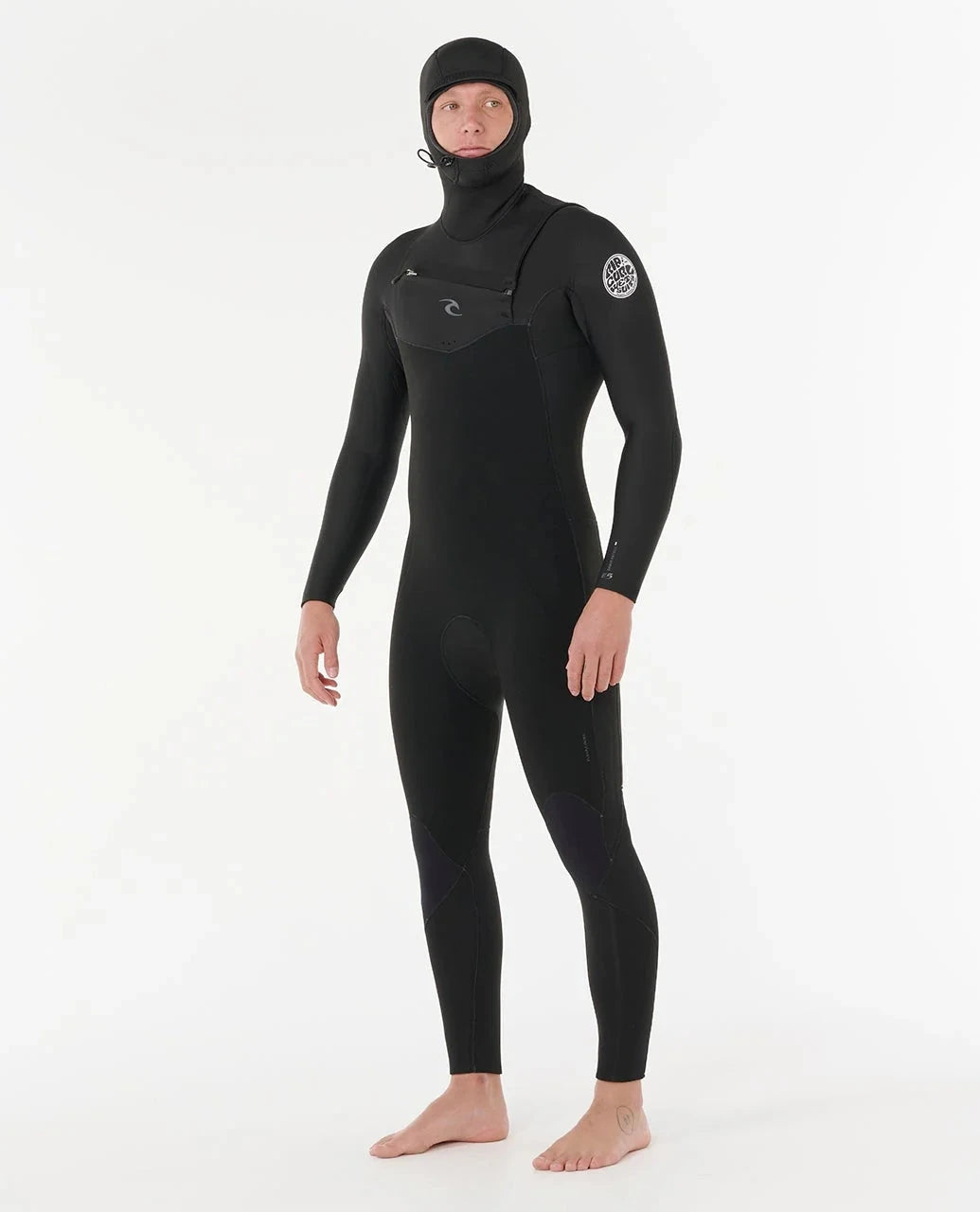Dawn Patrol 5/4 Hooded Chest Zip Wetsuit - Black (2026) Wetsuits Rip Curl MS 