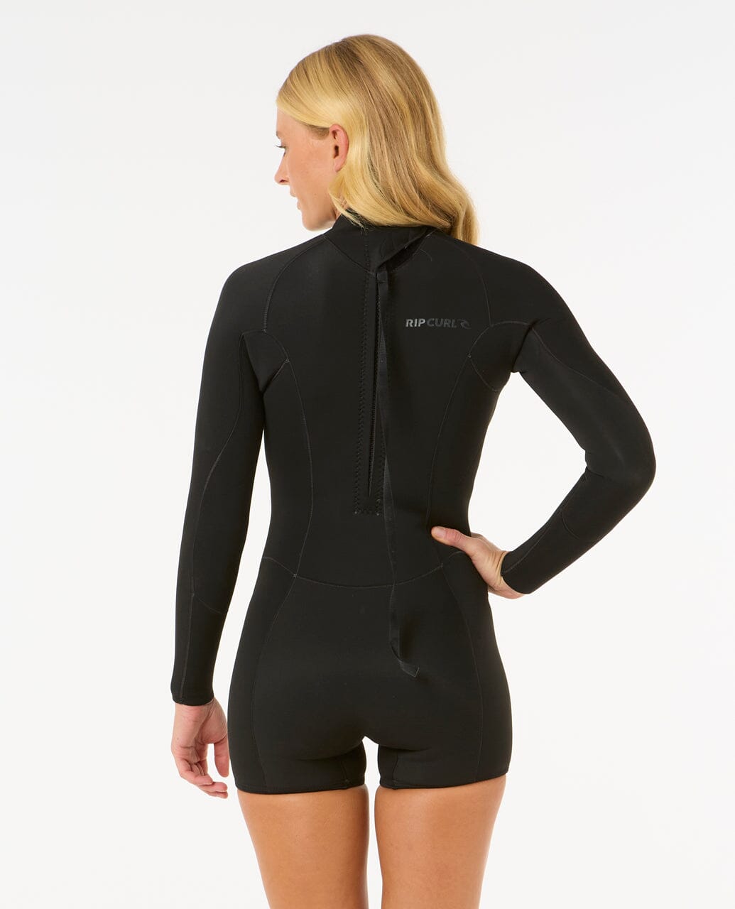 Dawn Patrol Long Sleeve Back Zip 2mm Springsuit - Natural Women's wetsuits Rip Curl Women 
