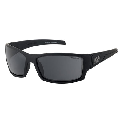 DD Defendor - Satin Black - Grey Polarised Sunglasses Dirty Dog 