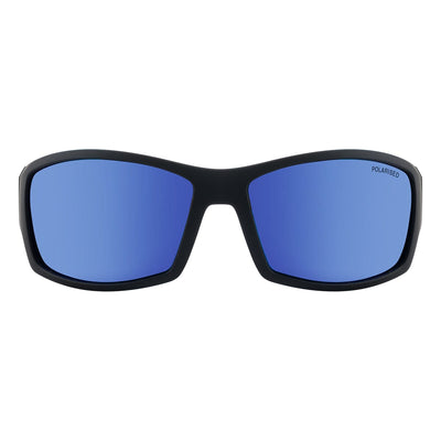 DD Defendor - Satin Black - Grey/Blue Mirror Polarised Sunglasses Dirty Dog 