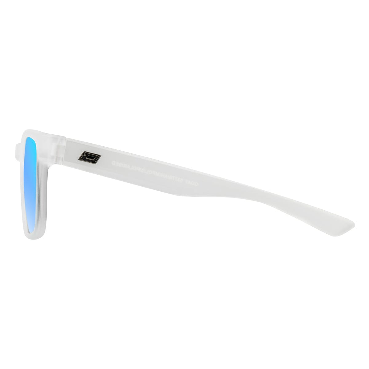 DD Goat - Satin Crystal/Grey,Ice Blue Mirror Polarised Sunglasses Dirty Dog 