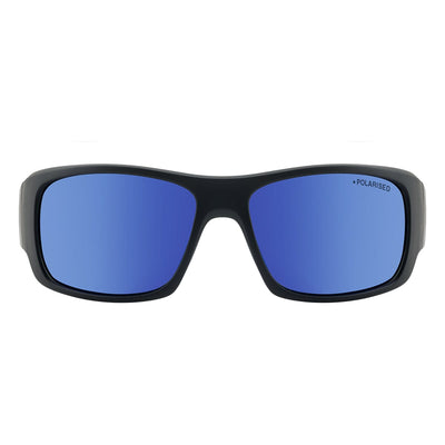 DD Gorilla - Satin Black/Grey Blue Mirror Polarised Sunglasses Dirty Dog 