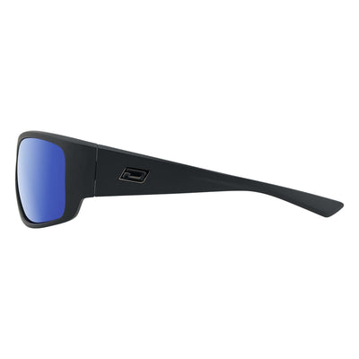 DD Gorilla - Satin Black/Grey Blue Mirror Polarised Sunglasses Dirty Dog 
