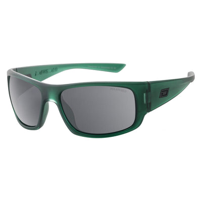 DD Gorilla - Satin Crystal Dark Green/Grey Polarized Sunglasses Dirty Dog 